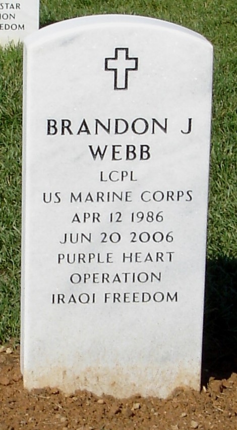 LCpl. BRANDON J. WEBB 2 LCpl. BRANDON J. WEBB 2